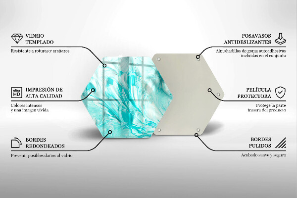 Deska szklana do kuchni Farby abstrakcja