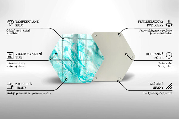 Deska szklana do kuchni Farby abstrakcja