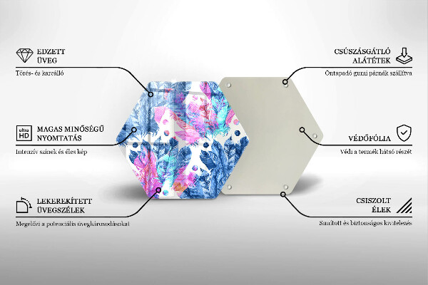 Deska kuchenna Ilustracja boho piórka