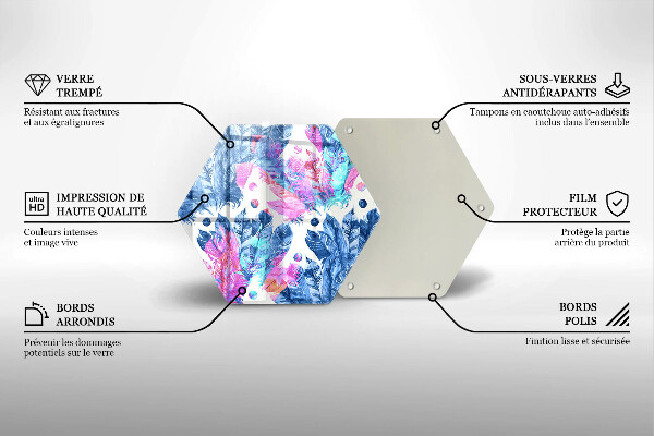 Deska kuchenna Ilustracja boho piórka