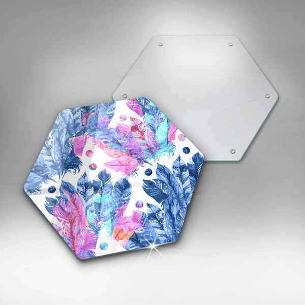 Deska kuchenna Ilustracja boho piórka