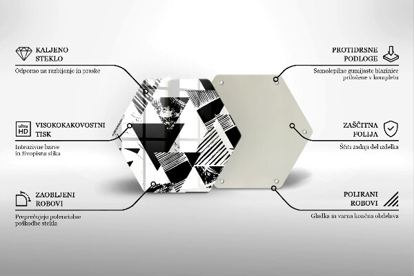 Deska kuchenna Geometryczne trójkąty
