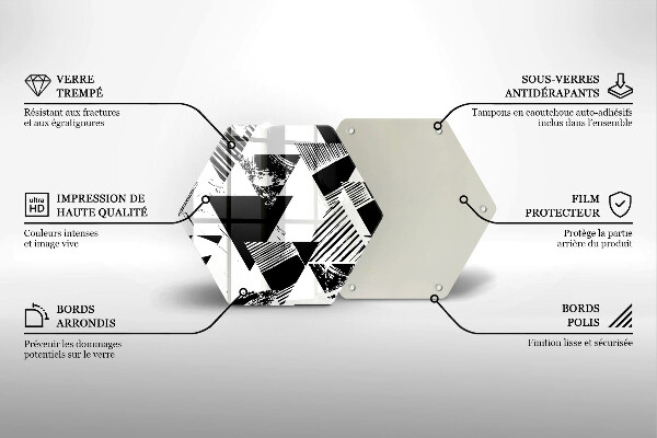Deska kuchenna Geometryczne trójkąty