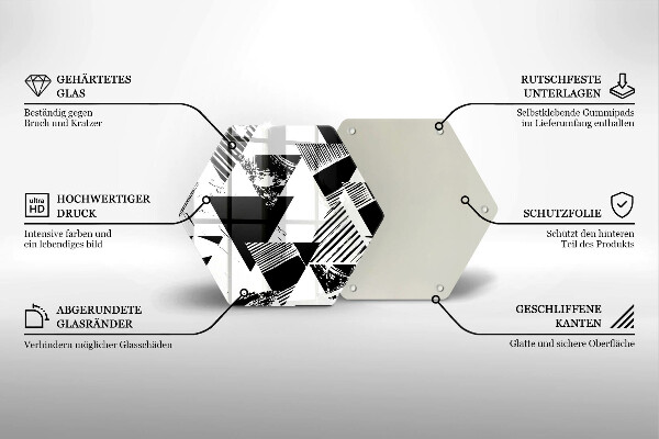 Deska kuchenna Geometryczne trójkąty