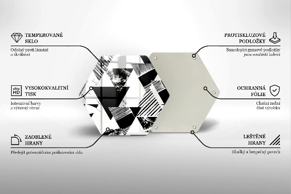 Deska kuchenna Geometryczne trójkąty
