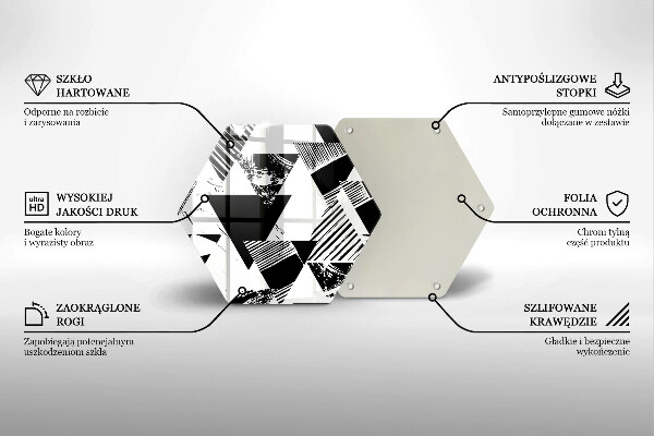 Deska kuchenna Geometryczne trójkąty