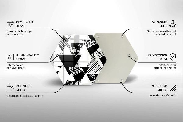 Deska kuchenna Geometryczne trójkąty