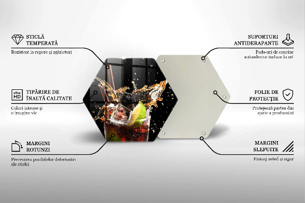 Deska szklana do kuchni Drink z lodem