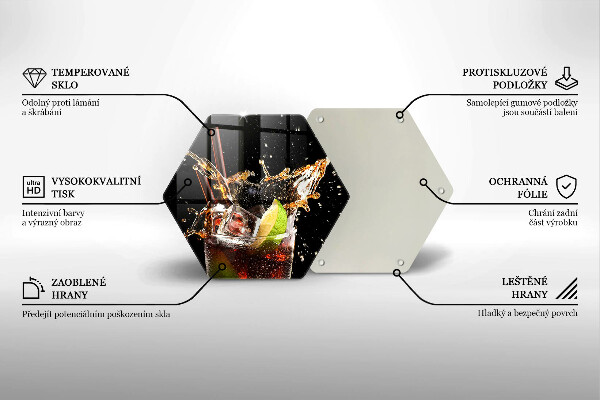 Deska szklana do kuchni Drink z lodem