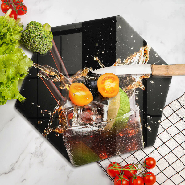 Deska szklana do kuchni Drink z lodem