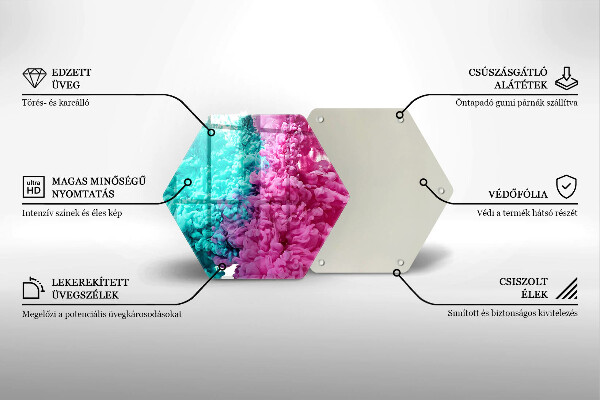 Deska kuchenna Turkusowo-różowy dym