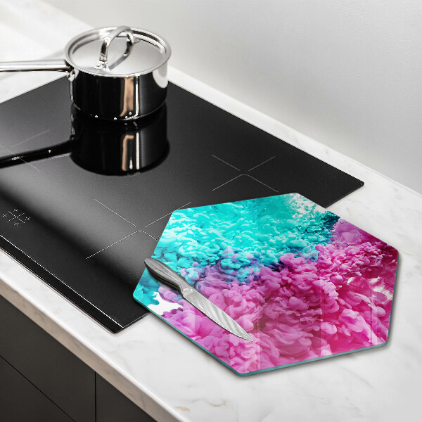 Deska kuchenna Turkusowo-różowy dym