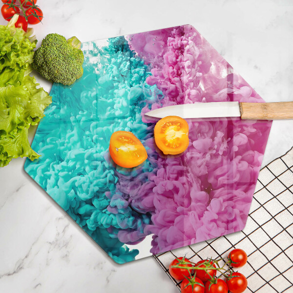 Deska kuchenna Turkusowo-różowy dym