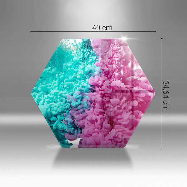 Deska kuchenna Turkusowo-różowy dym