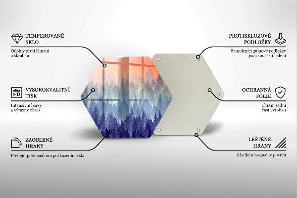 Deska kuchenna Las o zachodzie słońca