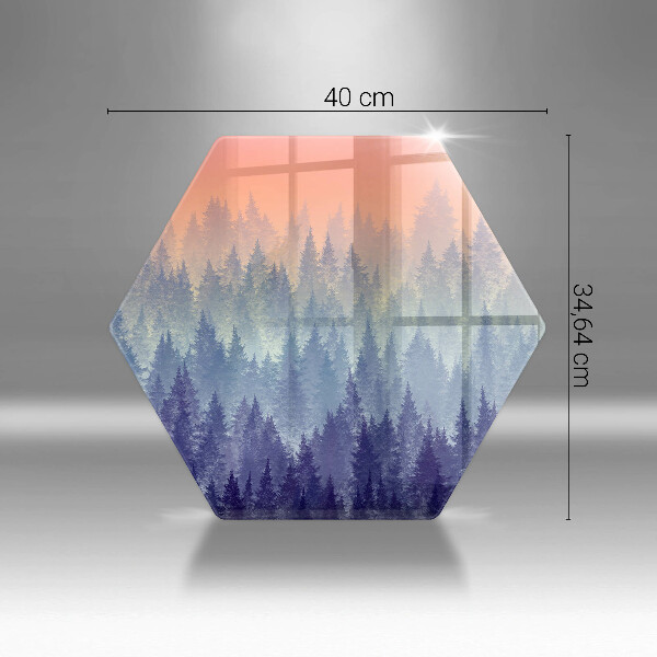 Deska kuchenna Las o zachodzie słońca
