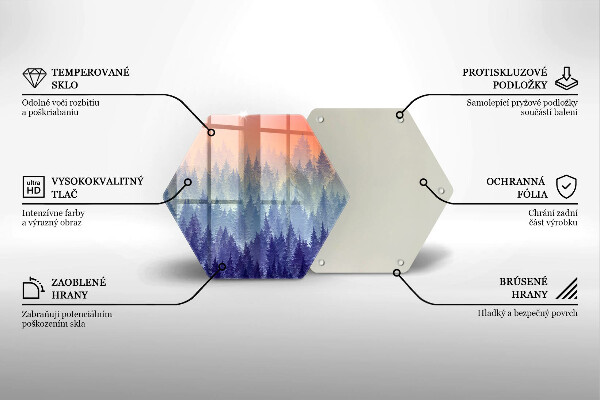 Deska kuchenna Las o zachodzie słońca
