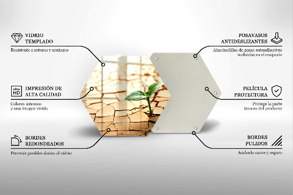 Deska szklana do kuchni Samotna roślina