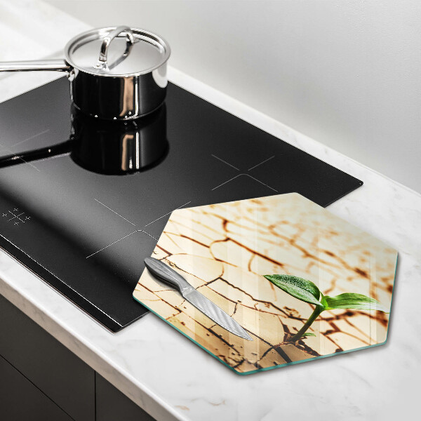 Deska szklana do kuchni Samotna roślina