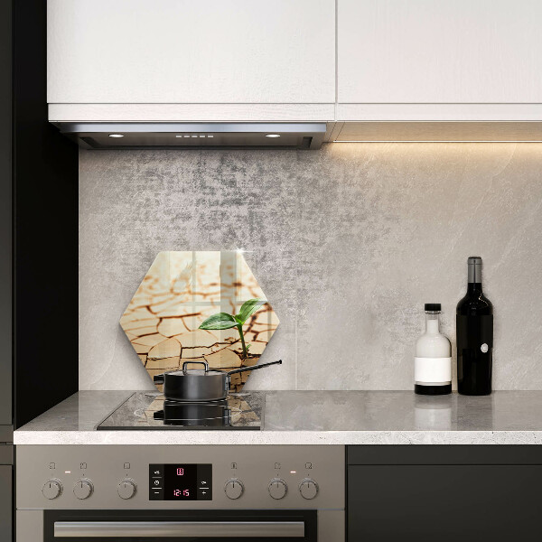 Deska szklana do kuchni Samotna roślina