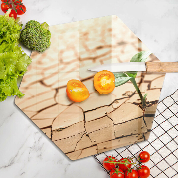 Deska szklana do kuchni Samotna roślina