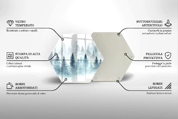 Deska kuchenna Malowany zimowy las