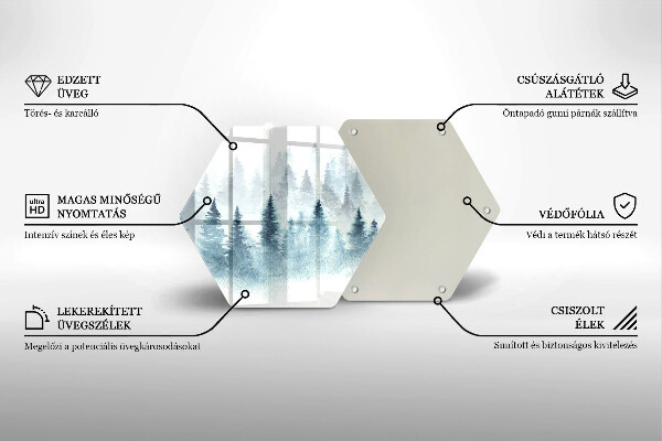 Deska kuchenna Malowany zimowy las
