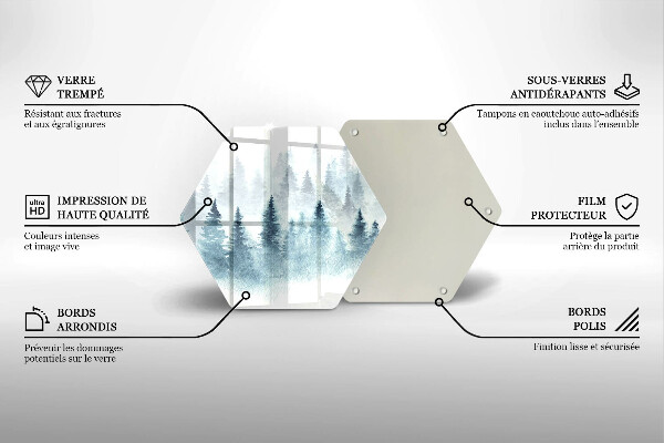 Deska kuchenna Malowany zimowy las