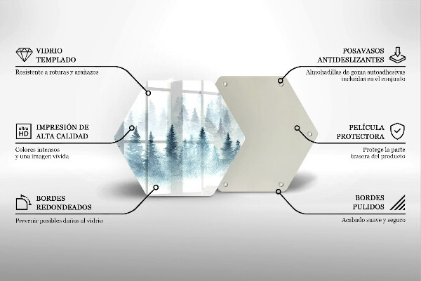 Deska kuchenna Malowany zimowy las