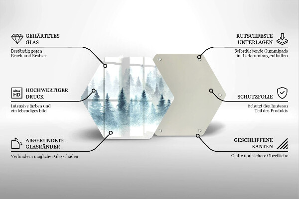 Deska kuchenna Malowany zimowy las