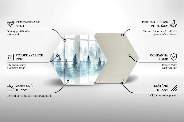 Deska kuchenna Malowany zimowy las