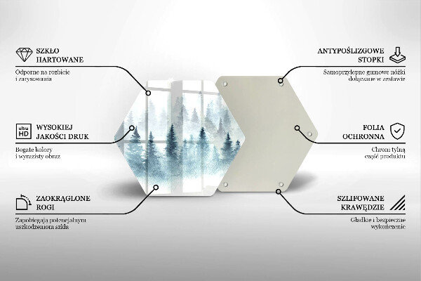 Deska kuchenna Malowany zimowy las