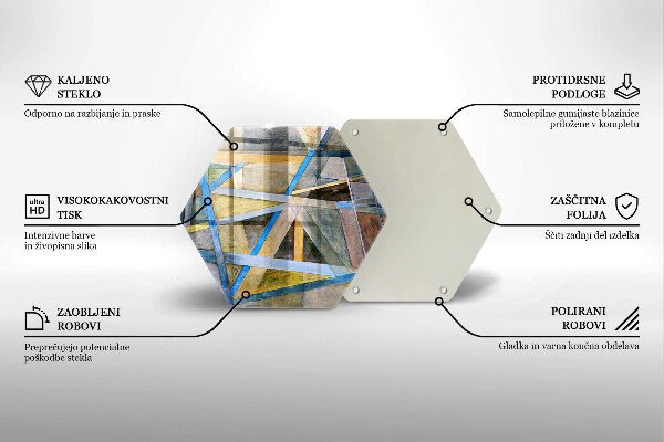 Deska szklana do kuchni Malowane linie Abstrakcja