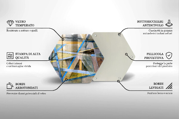 Deska szklana do kuchni Malowane linie Abstrakcja