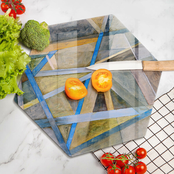 Deska szklana do kuchni Malowane linie Abstrakcja