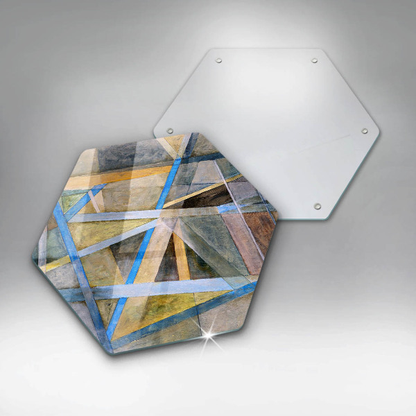 Deska szklana do kuchni Malowane linie Abstrakcja