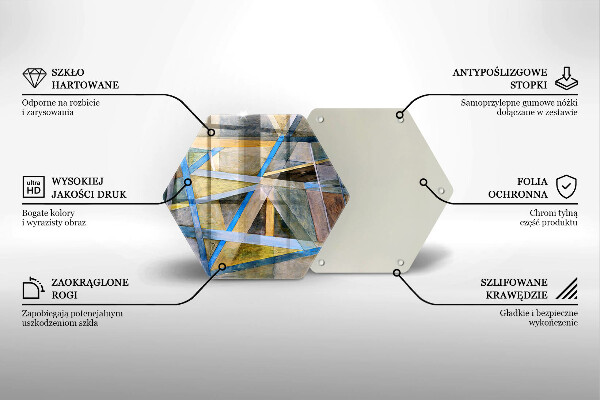 Deska szklana do kuchni Malowane linie Abstrakcja