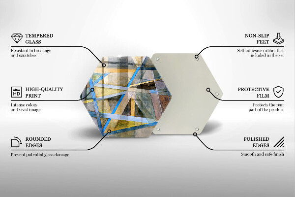 Deska szklana do kuchni Malowane linie Abstrakcja