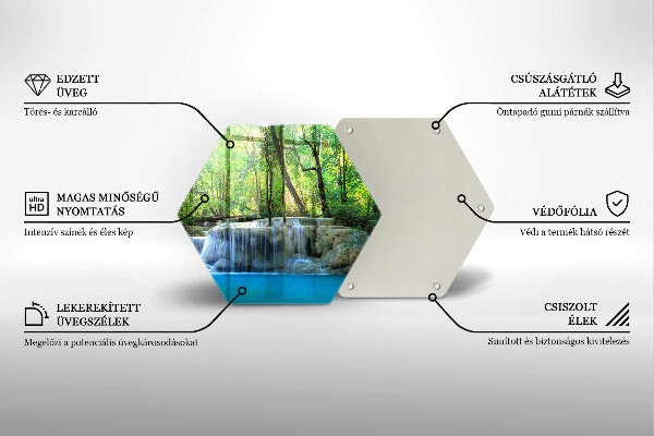 Deska szklana do kuchni Wodospad w lesie