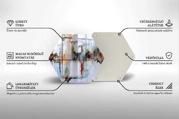 Deska szklana do kuchni Farby abstrakcja
