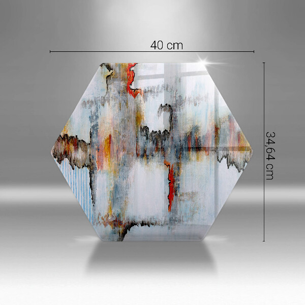 Deska szklana do kuchni Farby abstrakcja