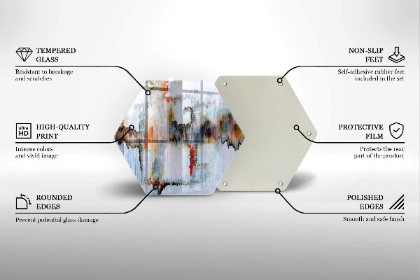 Deska szklana do kuchni Farby abstrakcja