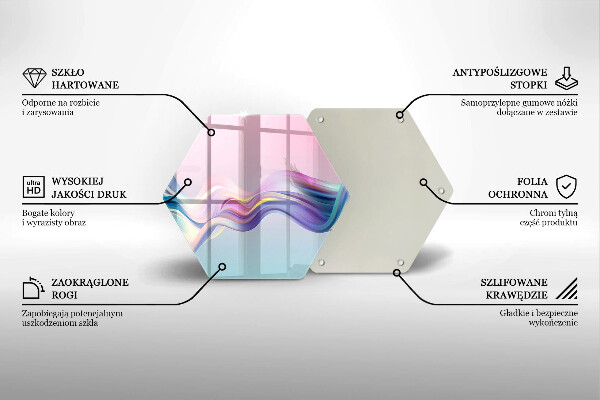 Deska kuchenna Pastelowa abstrakcja