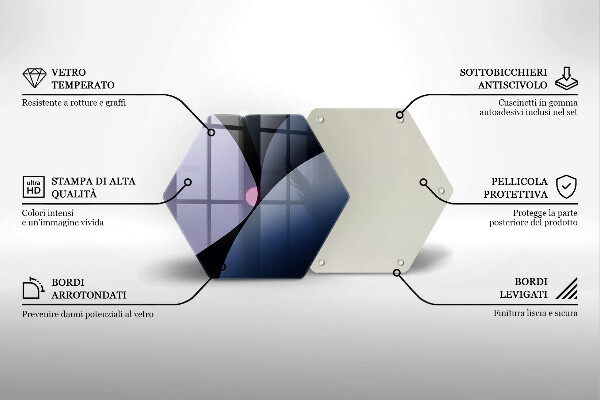 Deska szklana do kuchni Abstrakcja kształty