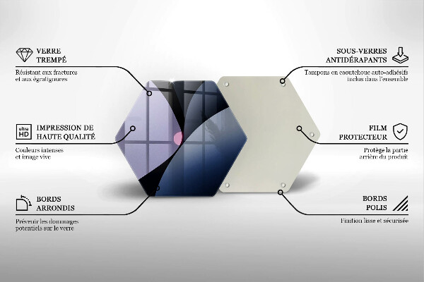 Deska szklana do kuchni Abstrakcja kształty