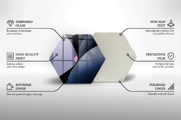 Deska szklana do kuchni Abstrakcja kształty