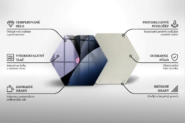 Deska szklana do kuchni Abstrakcja kształty