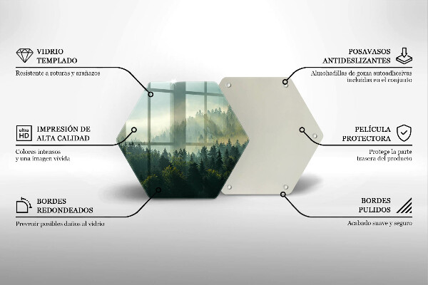 Deska szklana do kuchni Pejzaż Widok na las