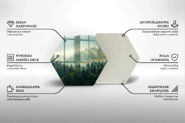 Deska szklana do kuchni Pejzaż Widok na las