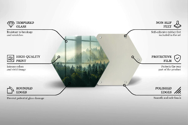 Deska szklana do kuchni Pejzaż Widok na las